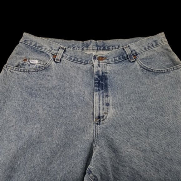 Vintage Nwt's Lee Mom Jeans Sz 18W Hi-Rise (36X30) Relaxed Fit Tapered Leg USA - Picture 4 of 11